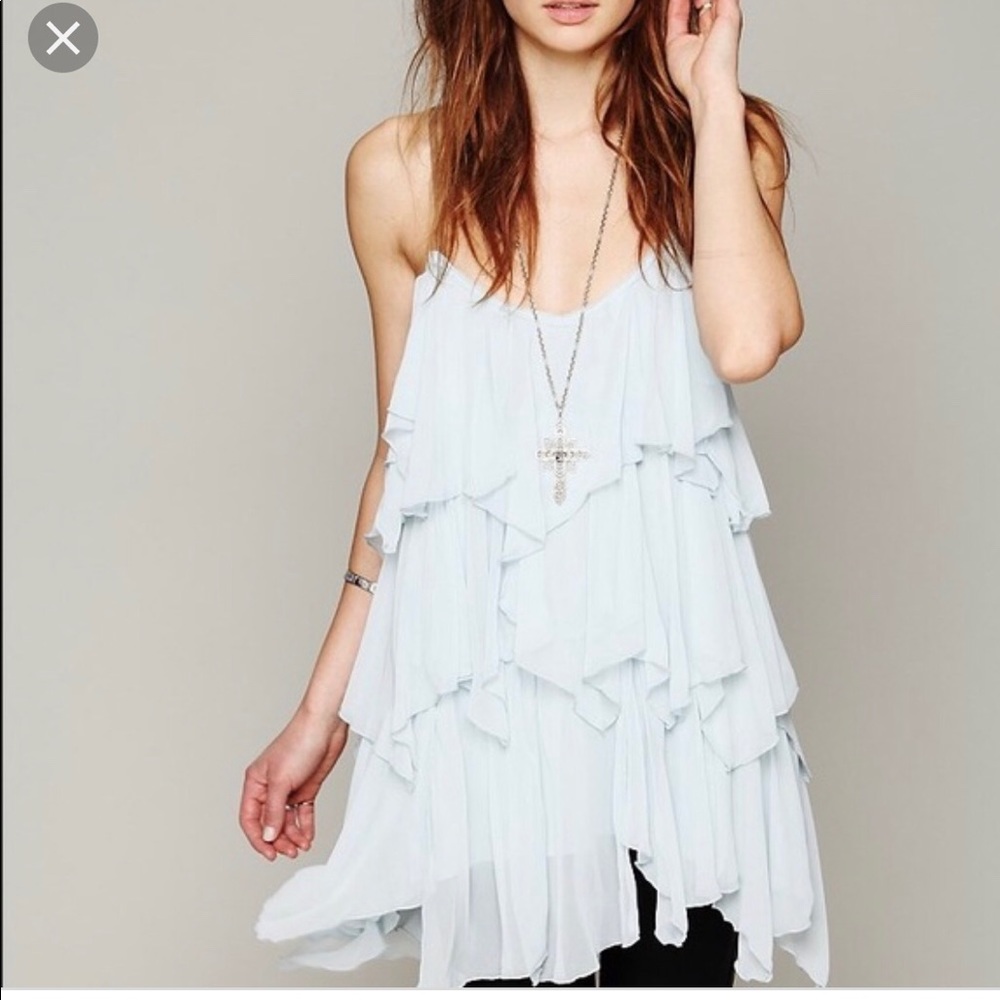 Free People Cascades of Ruffles Tunic XS